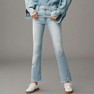 NWT MOTHER The Insider Crop Step Fray Jeans in Limited Edition Size 27